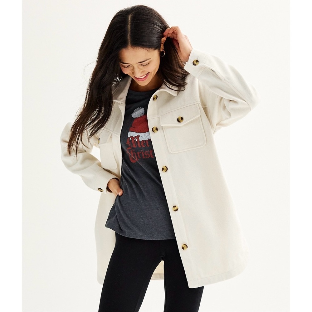 NWT Sonoma Utility Shacket White Size XXL